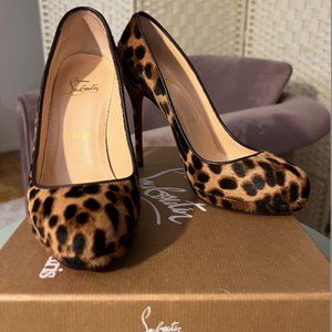 Christian Louboutin | Filo 120mm Pony Hair Leopard Luxor | EU 37